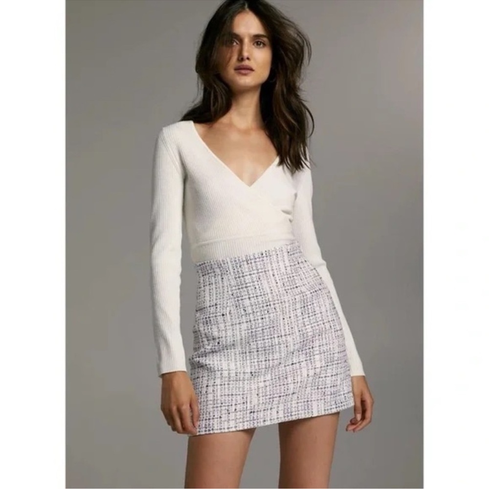 Babaton plaid mini skirt